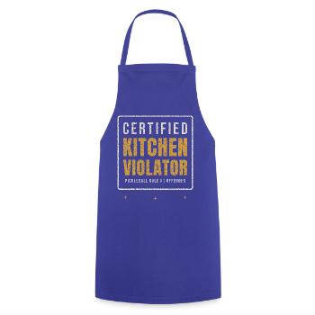 Certified Kitchen Violator Pickleball - Cooking Apron - royal blue - Front - AI Model Male 185 dark (185cm)