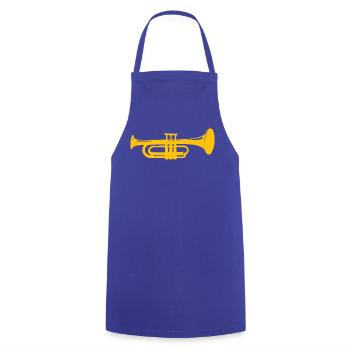 Trumpet - Cooking Apron - royal blue - Front - AI Model Male 185 dark (185cm)
