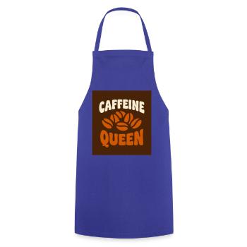 Caffeine Queen Coffee Graphic - Cooking Apron - royal blue - Front - AI Model Male 185 dark (185cm)