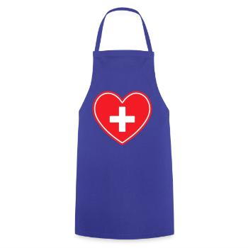 Medical Heart Cross Healthcare Icon - Cooking Apron - royal blue - Front - AI Model Male 185 dark (185cm)