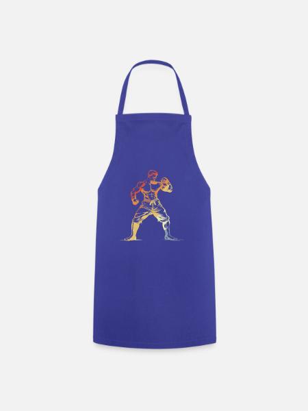 Kickboxer Retro - Kochschürze - Royalblau