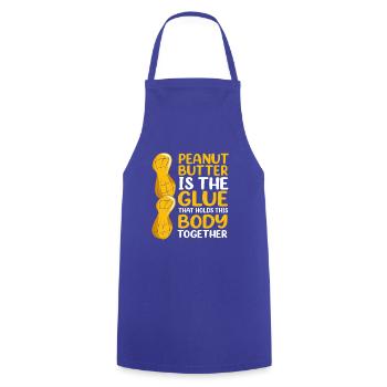 Peanut butter - Cooking Apron - royal blue - Front - AI Model Male 185 dark (185cm)