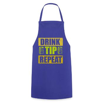 Kellner Barkeeper Ober Bar Bartender barchef - Kochschürze - Royalblau - Vorne - AI Model Male 185 dark (185cm)
