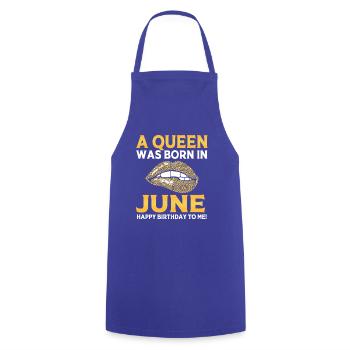 Zodiac sign Cancer - Cooking Apron - royal blue - Front - AI Model Male 185 dark (185cm)