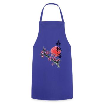 japan Kirschblüte japanisch anime asiatisch - Kochschürze - Royalblau - Vorne - AI Model Male 185 dark (185cm)