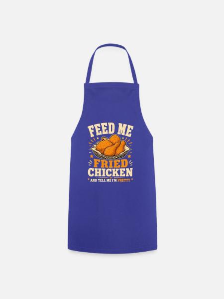 Fried Chicken Knusperhähnchen Geschenke - Kochschürze - Royalblau