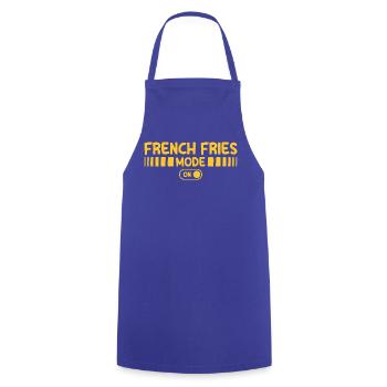 French fries Fritten Pommes - Kochschürze - Royalblau - Vorne - AI Model Male 185 dark (185cm)