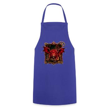 Mythische Chimäre - Kochschürze - Royalblau - Vorne - AI Model Male 185 dark (185cm)