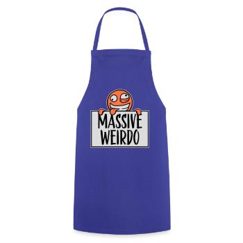 Massive weirdo Komischer Weirdo Lustig Spruch Logo - Kochschürze - Royalblau - Vorne - AI Model Male 185 dark (185cm)