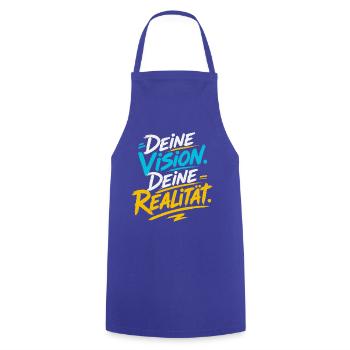 Deine Vision, Deine Realität - Kochschürze - Royalblau - Vorne - AI Model Male 185 dark (185cm)