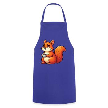 Eichhörnchen Eichhorn Eichhörnchenliebhaber Nager - Kochschürze - Royalblau - Vorne - AI Model Male 185 dark (185cm)