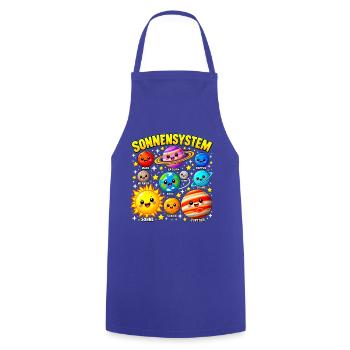 Système Solaire - Planètes Mignonnes pour Enfants - Kochschürze - Royalblau - Vorne - AI Model Male 185 dark (185cm)