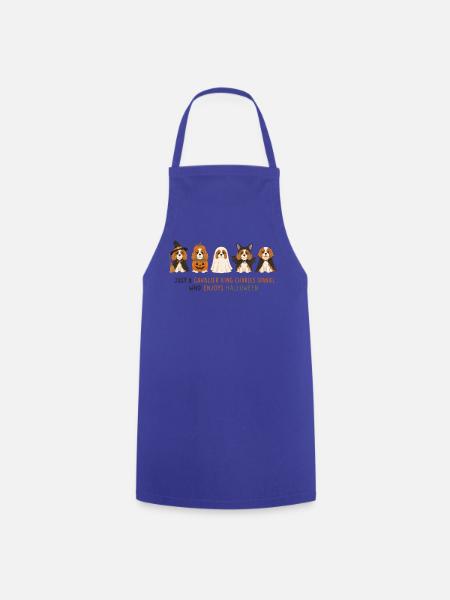 Cavalier King Charles Spaniel Halloween-Crew - Kochschürze - Royalblau