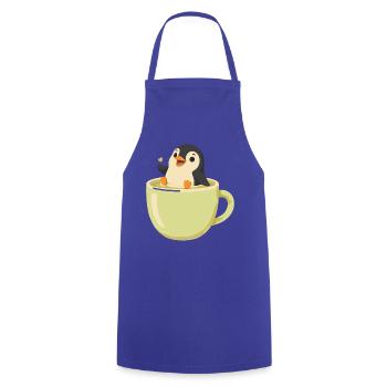 Niedlicher Pinguin In Einer Teetasse - Kochschürze - Royalblau - Vorne - AI Model Male 185 dark (185cm)