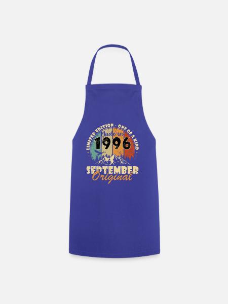 30. Geburtstag Geschenk Original September 1996 - Kochschürze - Royalblau