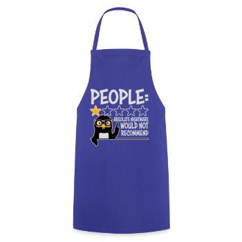 People Absolute Nightmare 1 Stern Review Pinguin - Kochschürze - Royalblau - Vorne - AI Model Male 185 dark (185cm)