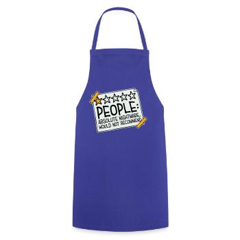 People Absolute Nightmare 1 Stern Review Logo Text - Kochschürze - Royalblau - Vorne - AI Model Male 185 dark (185cm)