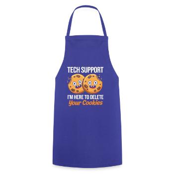 Tech Support Cookies - Kochschürze - Royalblau - Vorne - AI Model Male 185 dark (185cm)