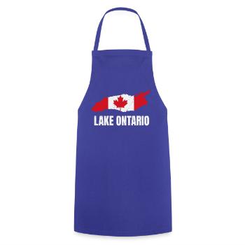 Ontario Karte mit kanadischer Flagge - Kochschürze - Royalblau - Vorne - AI Model Male 185 dark (185cm)