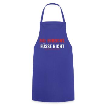 Marathon Geschenkshirt – Ziel erreicht, Füße nicht - Kochschürze - Royalblau - Vorne - AI Model Male 185 dark (185cm)