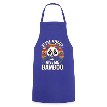 If Im Moddy Give Me Bamboo Lustiger Panda Spruch - Kochschürze - Royalblau - Vorne - AI Model Male 185 dark (185cm)