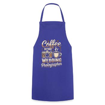 Wedding Photographer Coffee Cameraman Coffee Lover - Kochschürze - Royalblau - Vorne - AI Model Male 185 dark (185cm)