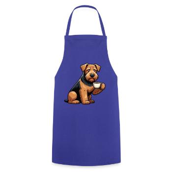 Airedale Terrier Airedales Airedaleliebhaber - Kochschürze - Royalblau - Vorne - AI Model Male 185 dark (185cm)