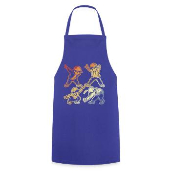 Cartoon B-Boy - Kochschürze - Royalblau - Vorne - AI Model Male 185 dark (185cm)