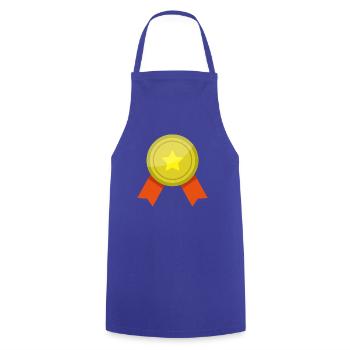 Medaille - Kochschürze - Royalblau - Vorne - AI Model Male 185 dark (185cm)