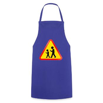 Warnschild – Smartphone-Nutzer - Kochschürze - Royalblau - Vorne - AI Model Male 185 dark (185cm)