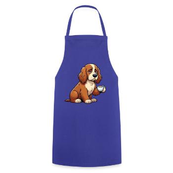 Cocker Spaniel Cockerhund Cocker Spaniel Besitzer - Kochschürze - Royalblau - Vorne - AI Model Male 185 dark (185cm)