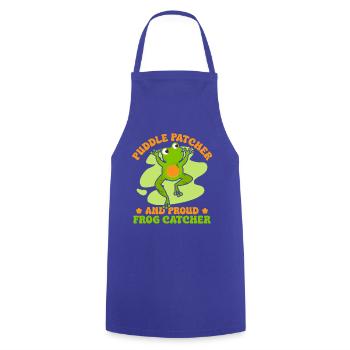 Frog Catcher Puddle Patcher & Proud Catcher Frog - Kochschürze - Royalblau - Vorne - AI Model Male 185 dark (185cm)