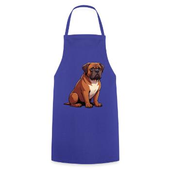 Bordeaux Dogge Bordeauxs Bordeaux Doggen besitzer - Kochschürze - Royalblau - Vorne - AI Model Male 185 dark (185cm)