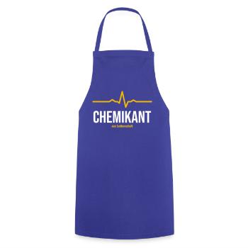 Chemikant Ausbildung Chemie Geschenk Herzschlag - Kochschürze - Royalblau - Vorne - AI Model Male 185 dark (185cm)