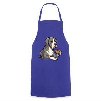 Deutsche Dogge Doggen Doggenbesitzer Doggenfan - Kochschürze - Royalblau - Vorne - AI Model Male 185 dark (185cm)