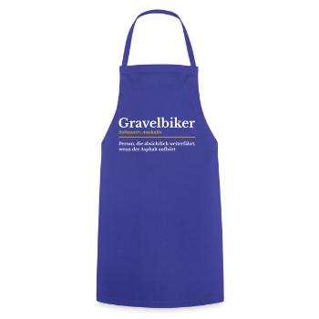 Gravel Bike Gravelbike Radfahrer Definition - Kochschürze - Royalblau - Vorne - AI Model Male 185 dark (185cm)