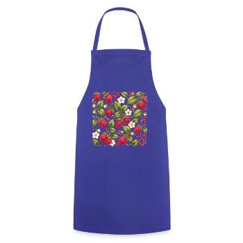 Himbeeren Muster Beeren Garten Früchte Sommer - Kochschürze - Royalblau - Vorne - AI Model Male 185 dark (185cm)