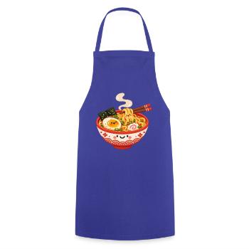 Kawaii Ramen Glücksschüssel - Kochschürze - Royalblau - Vorne - AI Model Male 185 dark (185cm)