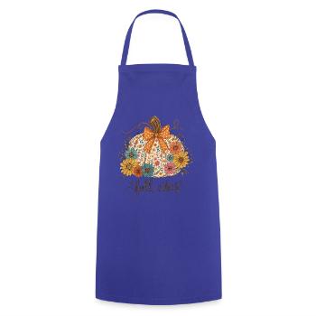 Herbststimmung Fall Vibes Boho Kürbis Mit Blumen - Kochschürze - Royalblau - Vorne - AI Model Male 185 dark (185cm)