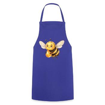 Süße Honigbiene mit Tropfen - Kochschürze - Royalblau - Vorne - AI Model Male 185 dark (185cm)