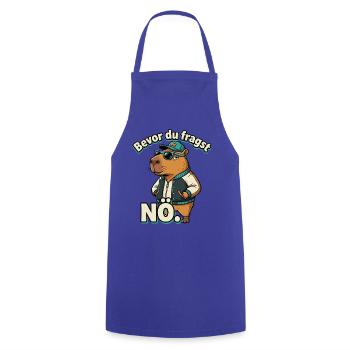 Bevor Du Fragst Nein Capybara - Kochschürze - Royalblau - Vorne - AI Model Male 185 dark (185cm)