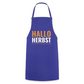 Herbst Hallo Herbst. - Kochschürze - Royalblau - Vorne - AI Model Male 185 dark (185cm)
