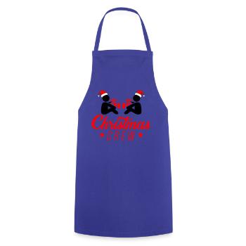 Weihnachts Crew Script Logo - Kochschürze - Royalblau - Vorne - AI Model Male 185 dark (185cm)