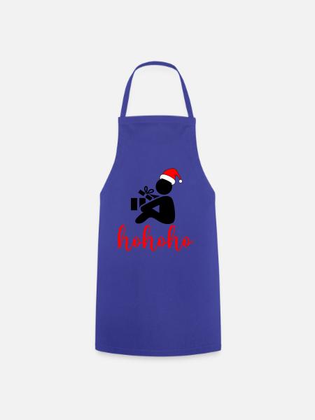 HoHoHo Santa Script - Kochschürze - Royalblau