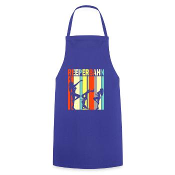 Reeperbahn Vintage Hamburg Striper St Pauli - Kochschürze - Royalblau - Vorne - AI Model Male 185 dark (185cm)