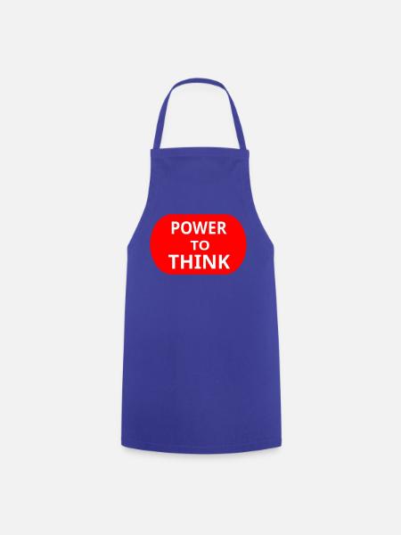 power_to_think - Kochschürze - Royalblau