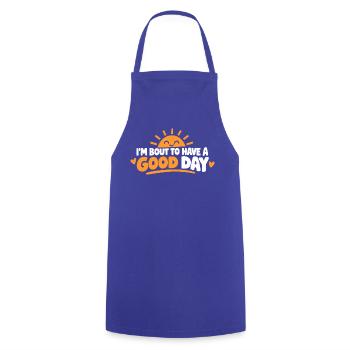Guten Tag Sonnenaufgangs-Jubel - Kochschürze - Royalblau - Vorne - AI Model Male 185 dark (185cm)