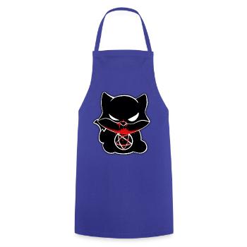 Halloween Fox - Kochschürze - Royalblau - Vorne - AI Model Male 185 dark (185cm)