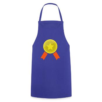 Medaille - Kochschürze - Royalblau - Vorne - AI Model Male 185 dark (185cm)