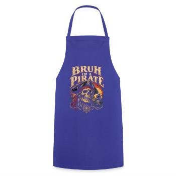Piratenschädel mit Segel-Licht - Kochschürze - Royalblau - Vorne - AI Model Male 185 dark (185cm)